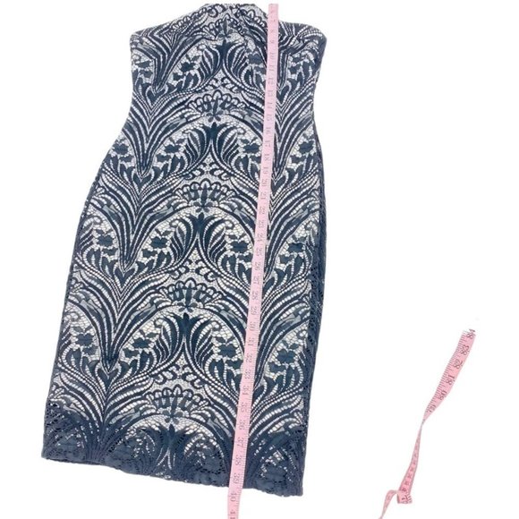 Guess Lace Overlay Criss Cross Knee Length Dress​​​​ - Picture 10 of 11